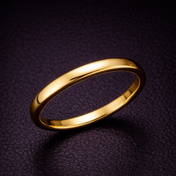 18K　ゴールドミニマルリング